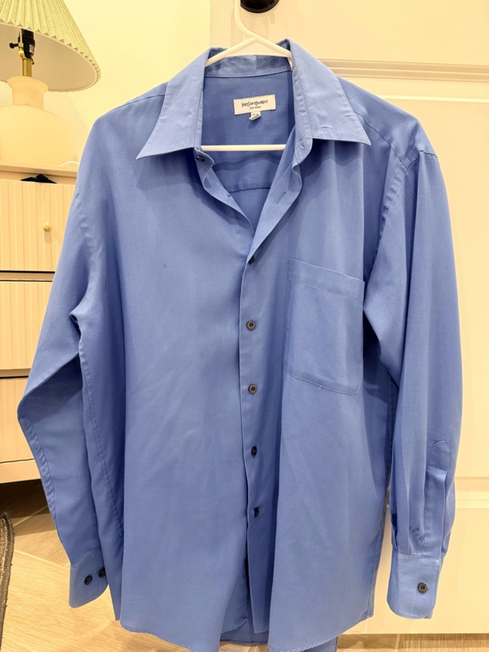 Yves Saint Laurent Light Blue Long Sleeve Dress Shirt